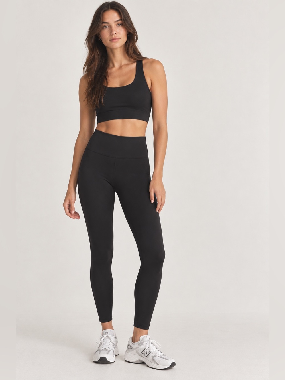 Aritzia TnAction Black High Rise Leggings Size L 27” Inseam TNA